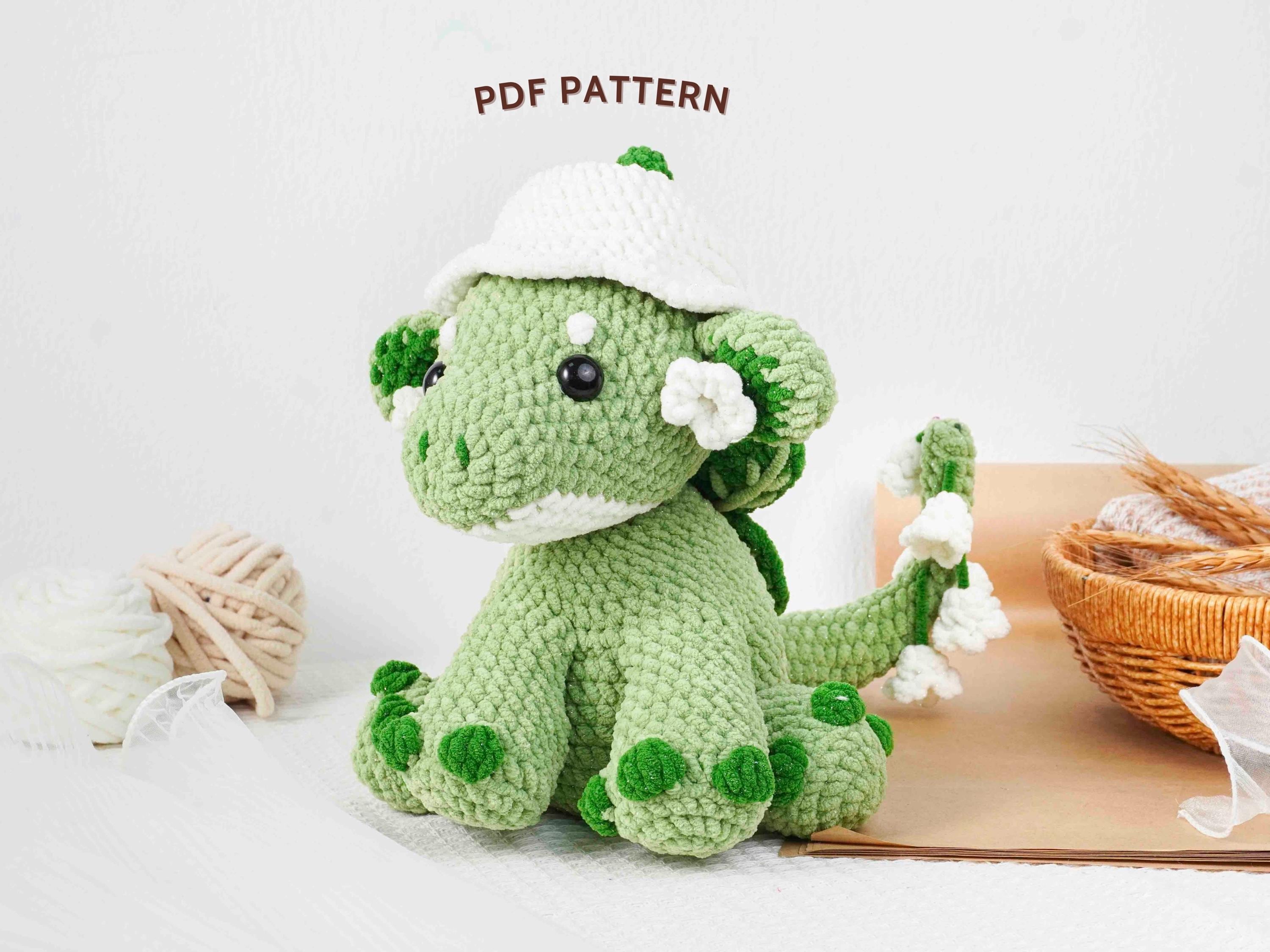 Lily Of The Valley Dragon Crochet Pattern, Amigurumi Crochet Pattern, Cute Fantasy Plush Toy, Magical Stuffed Creature PDF, PDF Pattern
