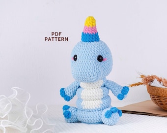 Stacking Dinosaur Crochet Pattern, Amigurumi Crochet Pattern, Dinosaur Toy PDF Tutorial, Amigurumi Stacking Plush DIY Pattern, PDF Tutorial