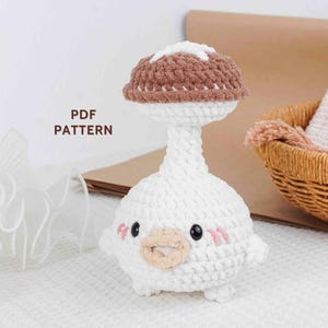 Shiitake Mushroom Chick Crochet Pattern, Amigurumi Crochet Pattern, Cute Amigurumi Mushroom Chick, DIY Plushie Tutorial, PDF Crochet Pattern
