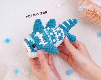 Wal Häkelanleitung, Wal Amigurumi Anleitung, Meerestier häkeln, Handgemachte Meereskreatur Plüsch, Ocean Plüsch Design, PDF Pattern