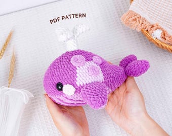 Auslaufender Wal Häkelanleitung, Amigurumi Häkelanleitung, Ozeantier Amigurumi Anleitung, Meerestier PDF Anleitung