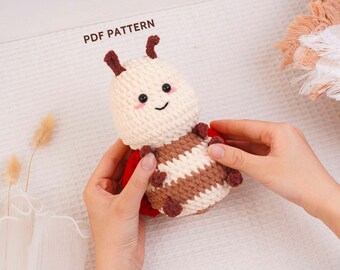 Marienkäfer-Häkelanleitung, Marienkäfer-Amigurumi-Anleitung, Insekten-Plüschtier-Häkelanleitung, Handgefertigtes Spielzeugdesign, Käfer-Häkelanleitung, Digitale PDF-Anleitung