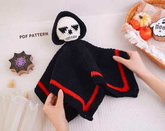 Padrão de crochê para manta de caveira, manta de crochê para o Halloween, manta aconchegante para casa, tutorial de crochê fácil, padrão digital em PDF.