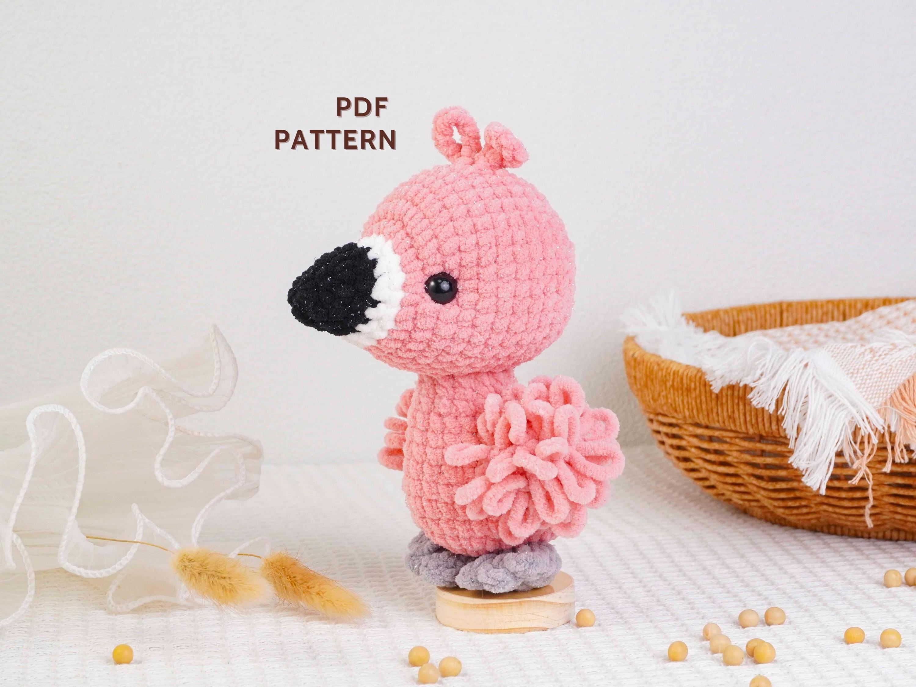 Kawaii Flamingo Plush Pattern