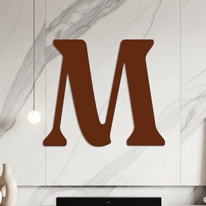 Custom Metal Letter Sign, Modern Monogram Wall Art, Minimalist Initial Decor, Personalized Home Accent, Large Letter Wall Piece, Family Gift