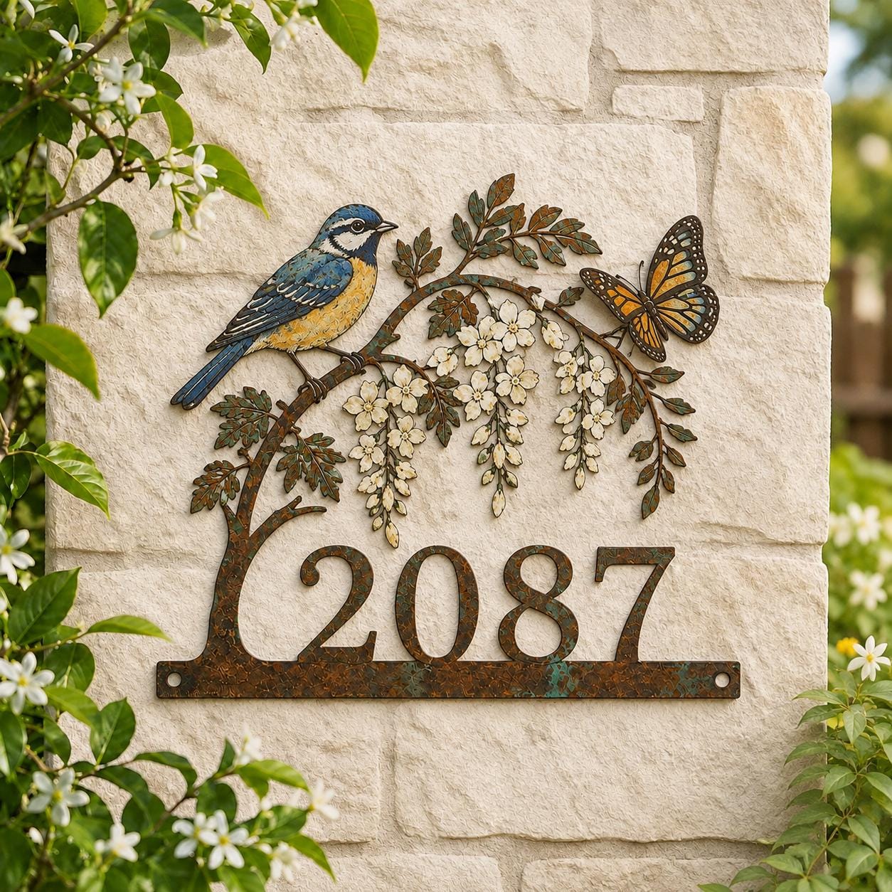 蝶のデザインの住所録 蝶のデザインの住所録 House Number Sign Butterfly - Etsy Australia
