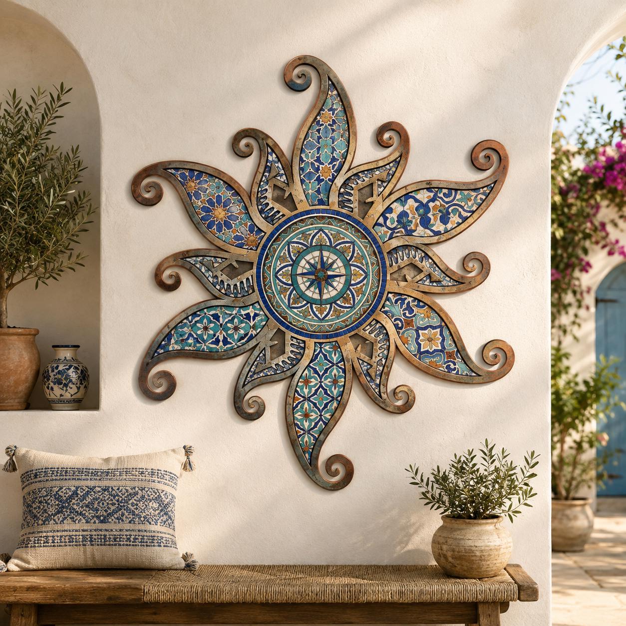 Large Sun Wall Clock - Etsy