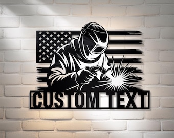 Construction Welder Sign Metal, Gift For Welder, Welding Sign, Welder Wall Art, Work Shop Decor, Welder Ironworker Gift, Gift For Dad