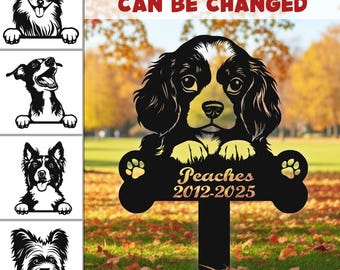 Custom Dog Memorial Stake, Personalized Dog Garden Sign, Dog Grave Marker, Dog Garden Sign, Pet Loss Gift, Garden Decor, Dog Lover Gift