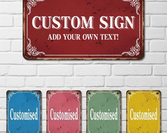 Custom Metal Sign, Personalized Color Text Logo Hanging Plaque, Waterproof Decorative Indoor Outdoor Signs, Unique Gift, Housewarming Gift