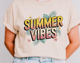 Summer Vibes PNG | Retro Beach Design (Digital Download)