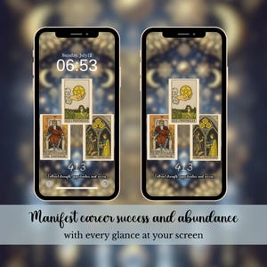 Career Luck Tarot Wallpaper, Phone Background, Energy Healing, Tarot, iPhone Background, Major Wallpaper, Digital Download PNG