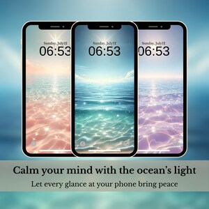 Ocean Sunrise Phone Wallpapers, iPhone Background, Aesthetic Backgrounds, Minimalist And Spiritual Beach Lock Screens, Digital Download PNG