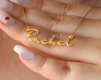 Personalized Name Necklace: 14k Gold Plated Sterling Silver, Custom Jewelry, Halloween and Christmas gift