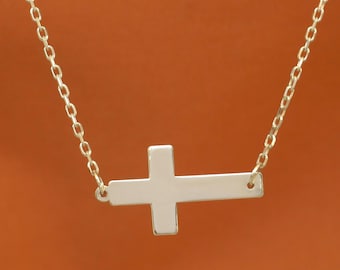 Dainty Cross Necklace in 14K Gold Plated/Silver - Thoughtful Gift for Her, Tiny Cross Necklace, Christian Pendant, Dainty Cross Gift