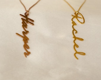 Custom Name Necklace, Cursive Name Necklace, 925 Silver or 14K Gold Plated, Personalized Jewelry Gift, Name Necklace Gold,  Gift For Her