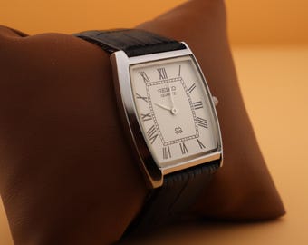 Vintage Seiko 7431-5360 Robocop Rectangular Tank Stainless Steel