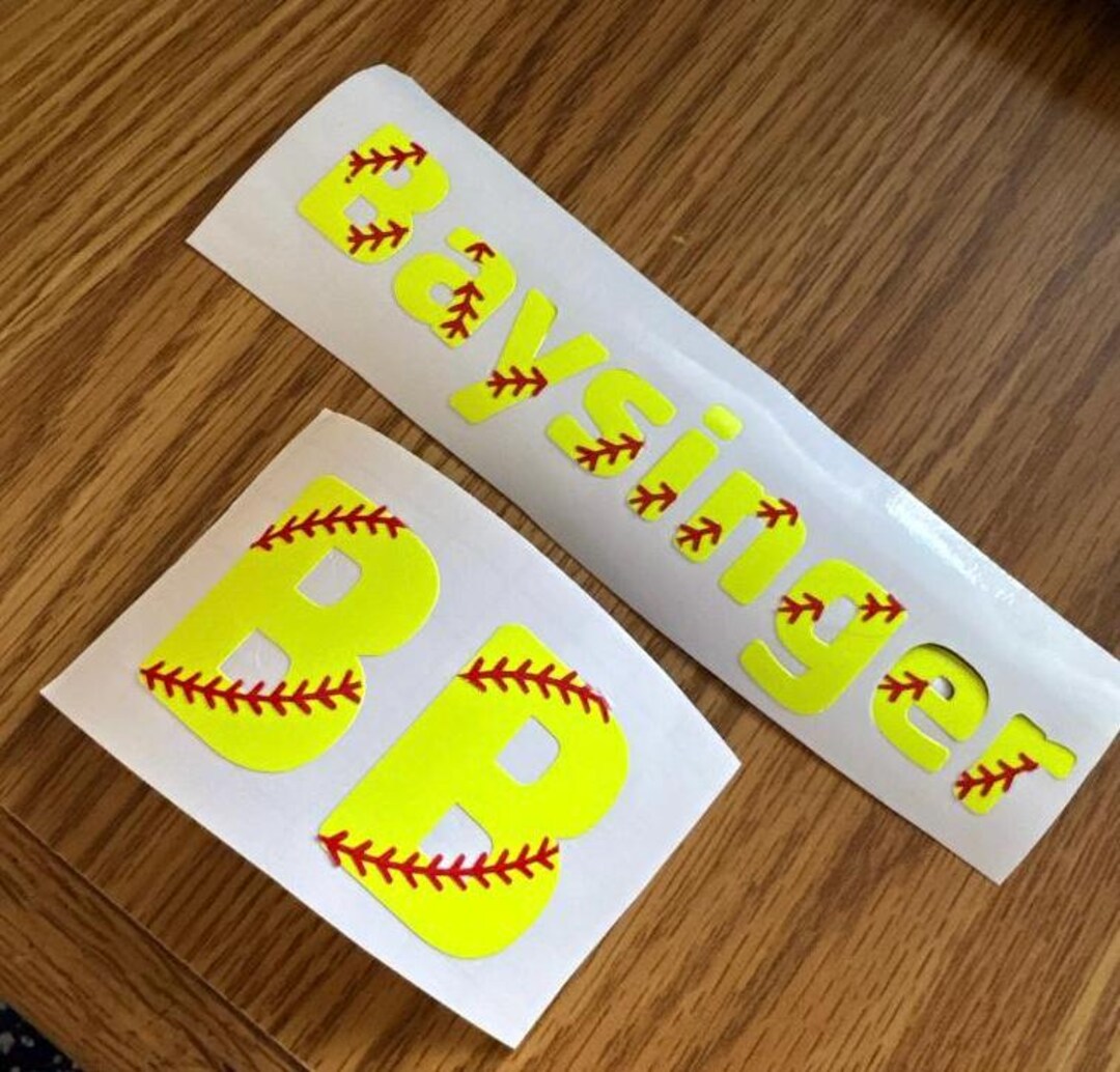 Varsity Softball Lettering Softball Lettering Decals - Etsy
