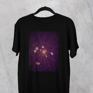 Retro Fluorescent Ghost T-Shirt, Vintage Style Tee, Halloween Gift, Neon Glow Spooky Fun Graphic Tee, All Ages Unisex Shirt