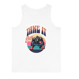Boxing Gorilla Unisex Tank Top, Boxing Gloves Animal Fighter Kickboxing Fan Gift, Boxing Enthusiast, MMA Lover, Fighter Apparel, Workout