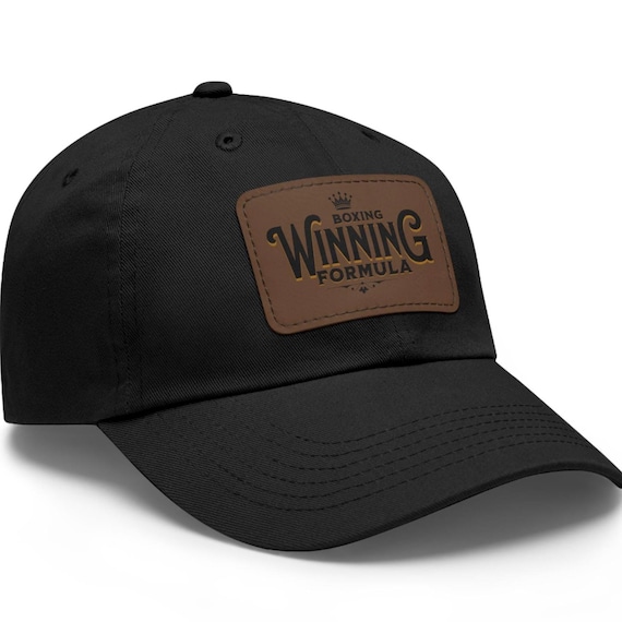 Boxing Dad Hat With Leather Patch, Custom Baseball Cap, Boxing