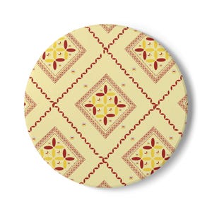 Durable Ceramic Coasters - Decorative Drink Coasters, Artistic Ceramic Coasters, Hand-Painted Coaster Set, Modern Coasters | Akha Chiang Mai