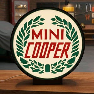 Caisson lumineux décoratif – Thème Mini Cooper