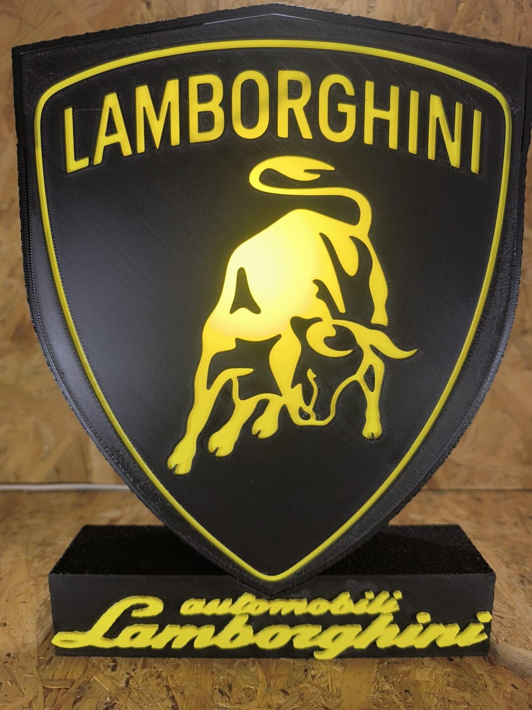 Lamborghini Logo Lightbox | Bull Edition LED Sign | Garage Wall Art ...