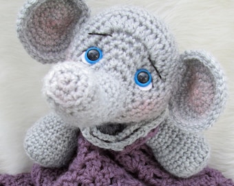 Crochet Pattern Elephant Huggy Blanket by Teri Crews Wool and Whims Instant Download PDF format