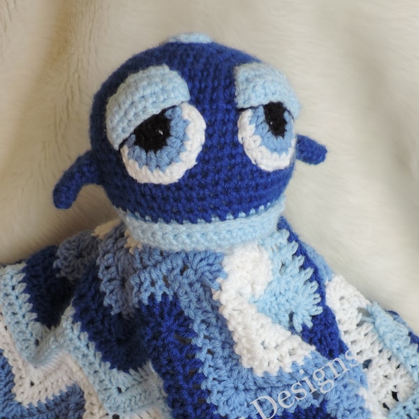 Whale Huggy Blanket Crochet Pattern Baby Blanket, Softie, Lovey Pattern by Teri Crews