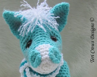 Crochet Pattern Cute Horse by Teri Crews Wool and Whims Instant Download PDF Format