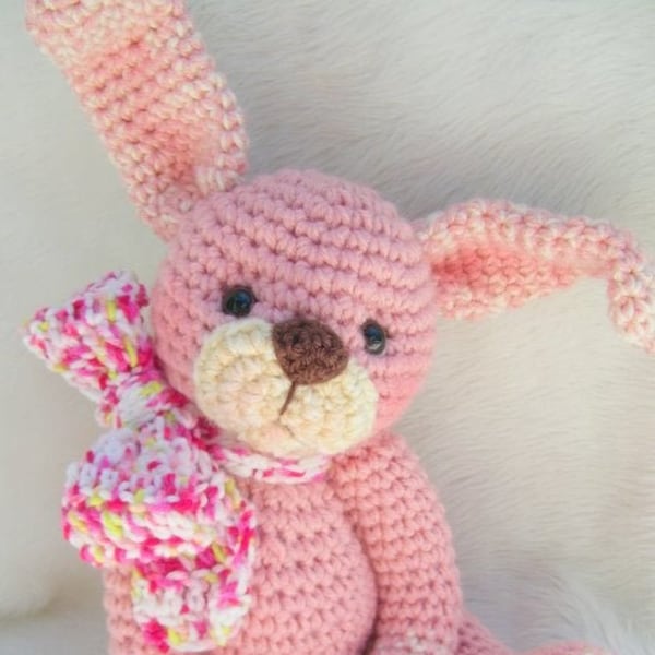 Crochet Pattern Huggable Bunny by Teri Crews instant download PDF format Crochet Toy Pattern