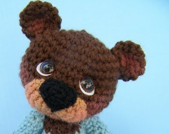 Crochet Pattern Cute Teddy Bear by Teri Crews instant download PDF format Crochet Toy Pattern