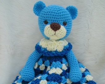 Crochet Pattern Teddy Bear Huggy Blanket by Teri Crews instant download PDF Format