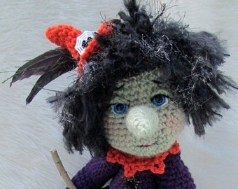 Crochet Pattern Witch by Teri Crews Wool and Whims Instant Download PDF format Crochet Toy Pattern