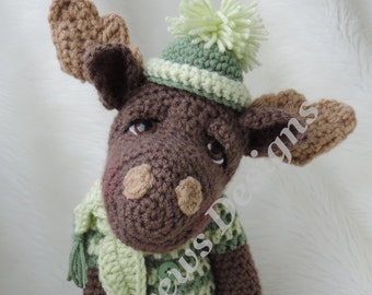 Moose Crochet Pattern Instant Download PDF format Simply Cute Moose by Teri Crews