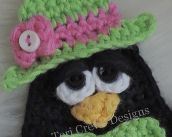 Little Penguin Softie Toy and Matching Applique Embellishment Crochet Pattern by Teri Crews Instant Download