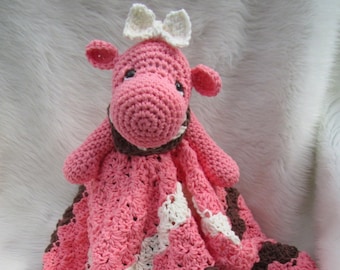 Crochet Pattern Hippo Huggy Blanket by Teri Crews instant download PDF format