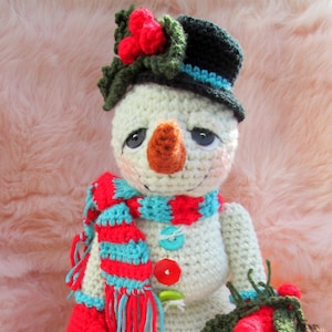 Crochet Pattern Huggable Snowman by Teri Crews Instant Download PDF Format Crochet Toy Pattern