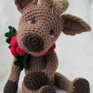 Crochet Pattern Cute Reindeer by Teri Crews Wool and Whims Instant Download PDF Format