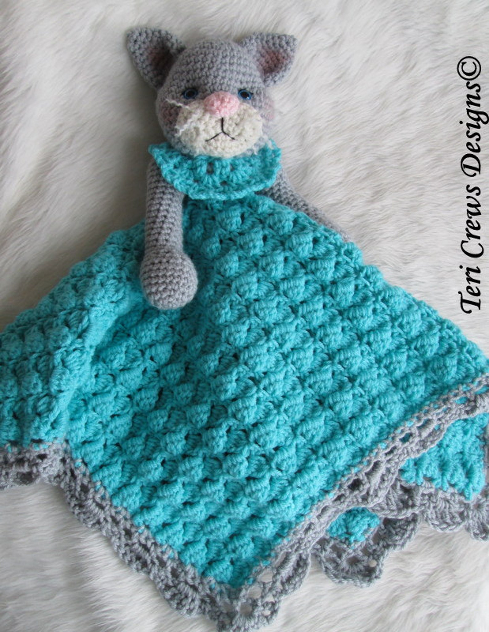 Crochet Pattern Cat Huggy Blanket by Teri Crews Instant Etsy