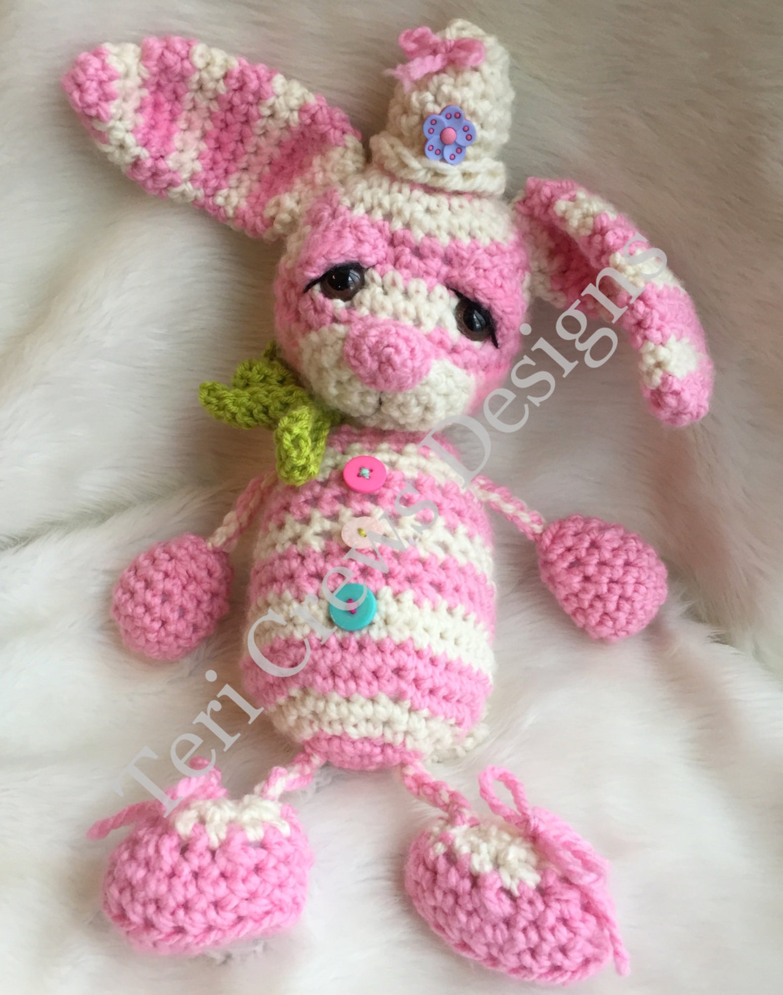 New Floppy Bunny Crochet Pattern by Teri Crews Etsy