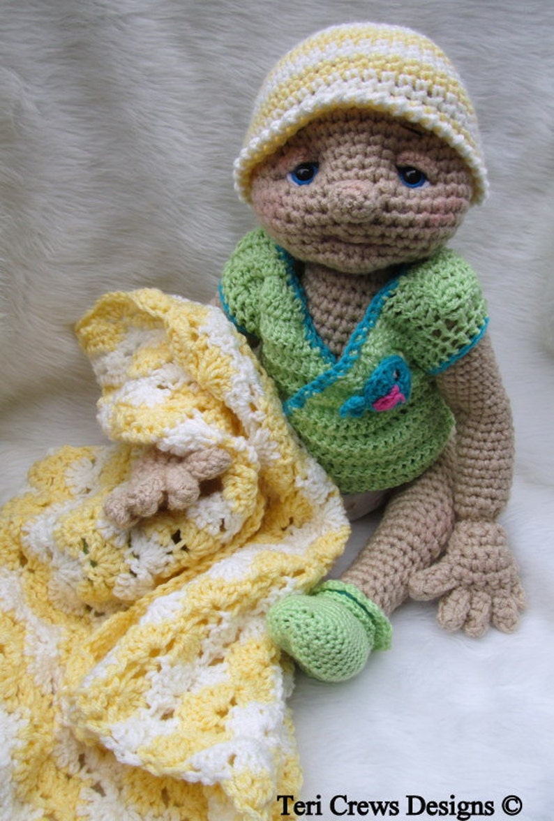 Crochet Pattern Huggable Lifesize Baby Doll by Teri Crews instant download PDF format Crochet Toy Pattern image 3