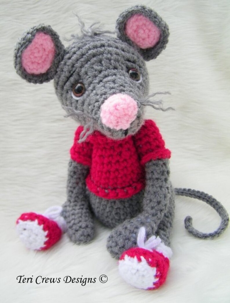 Crochet Pattern Cute Mouse by Teri Crews Wool and Whims Instant Download PDF Format image 3