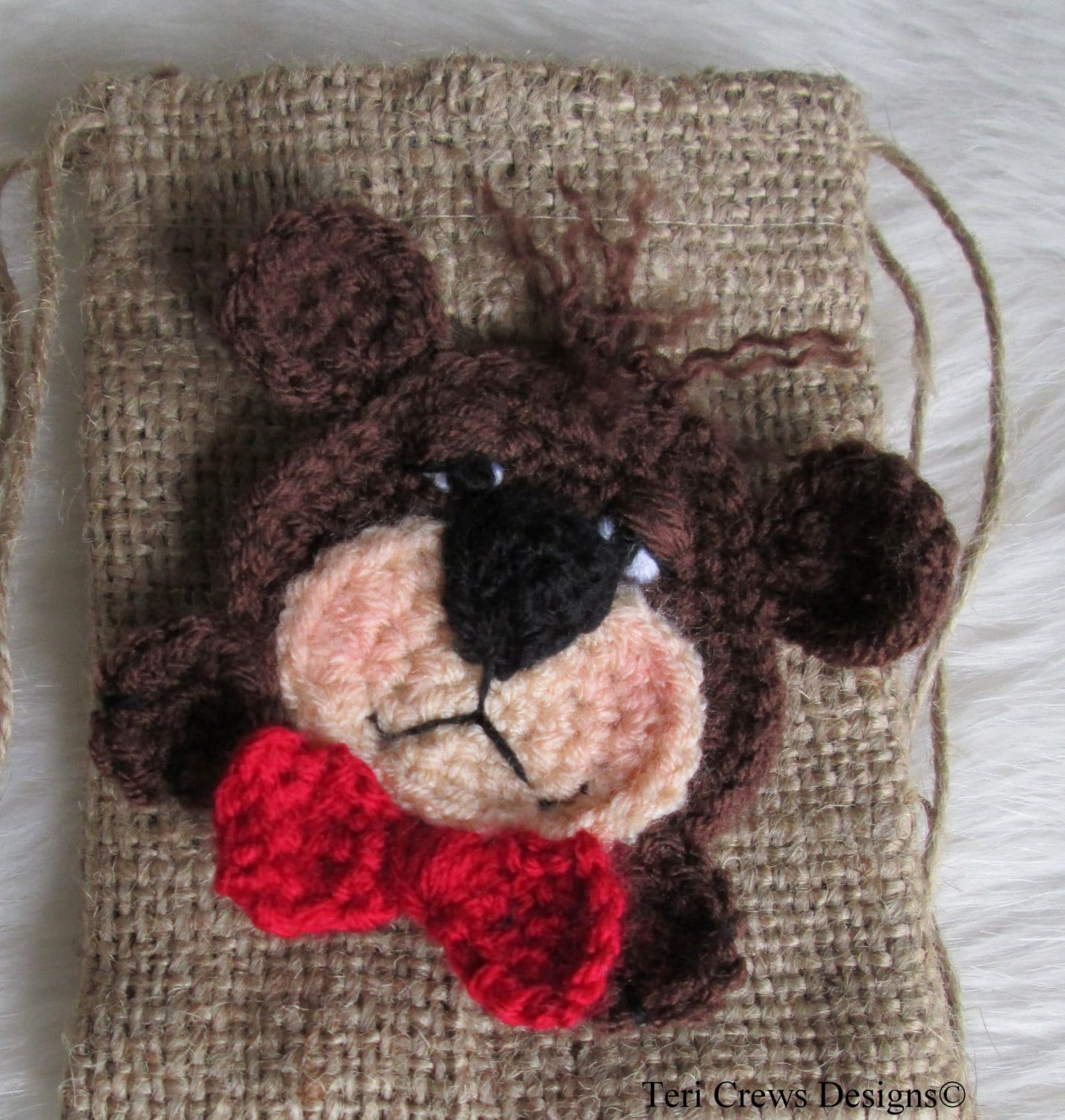 Crochet Pattern Teddy Bear Applique Embellishment by Teri - Etsy