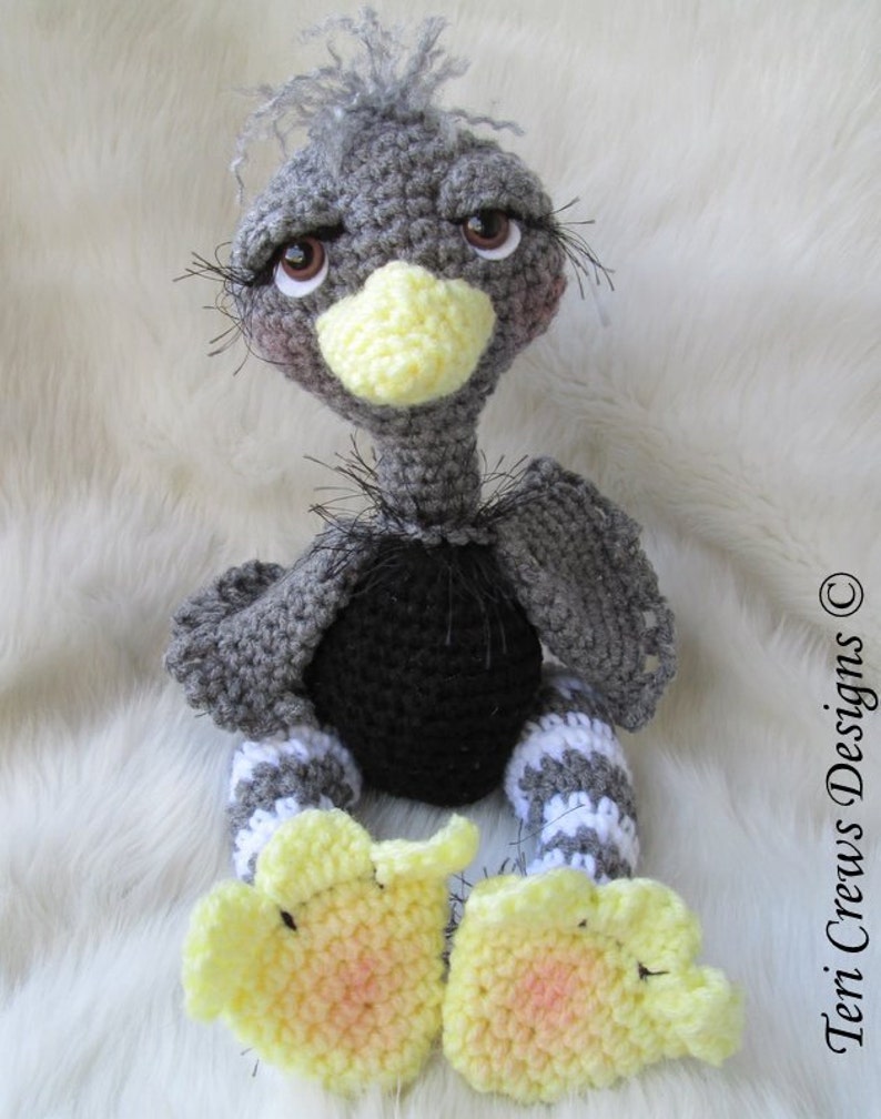 Crochet Pattern Ostrich by Teri Crews Wool and Whims Instant Download PDF Format image 2