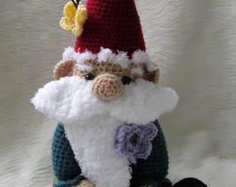 Crochet Pattern Gnome by Teri Crews Wool and Whims Instant Download PDF Format Crochet Toy Pattern