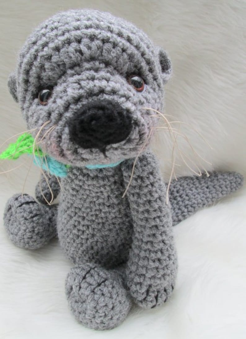 Crochet Pattern Cute Otter by Teri Crews Wool and Whims | Etsy