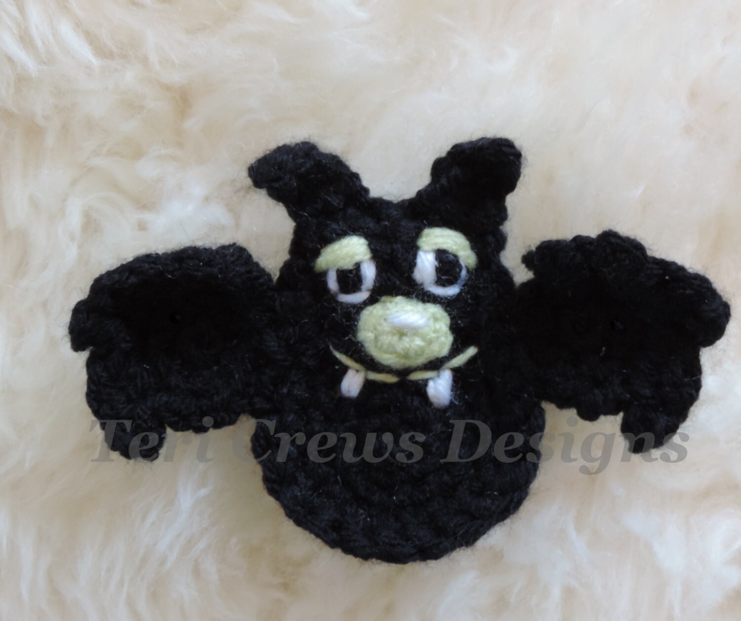 Cute Bat Applique Crochet Pattern Instant Download Teri Crews Designs