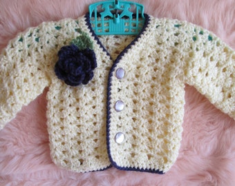 Crochet Pattern Easy Baby Sweater by Teri Crews instant download PDF format